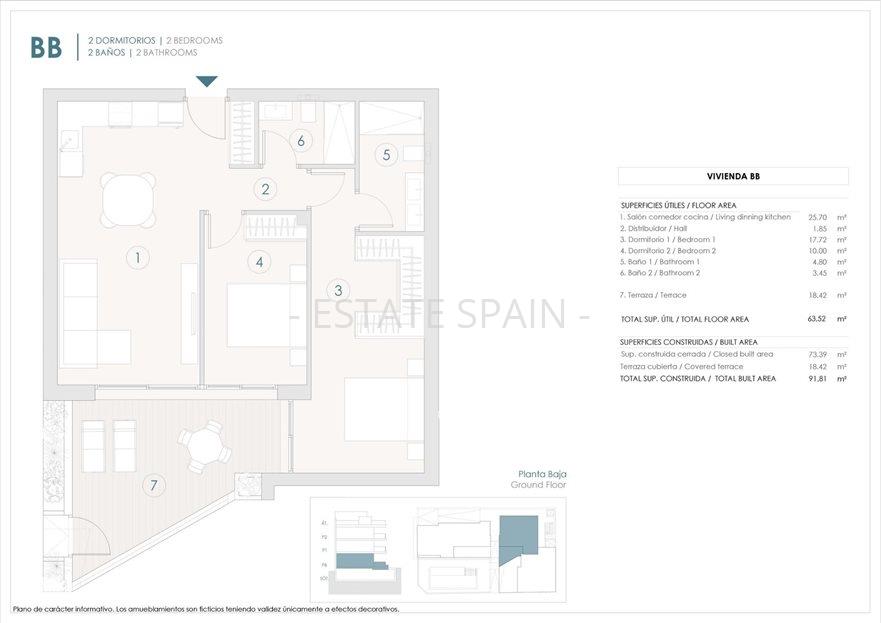 Апартаменты в Бенихофаре 73 м2 №ART2619FD06C  - Продажа - 6 large