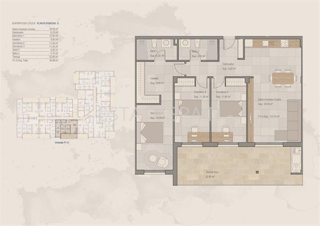 Апартаменты в Торре-Пачеко 112 м2 №ART251029B2F0  - Продажа - 11 preview
