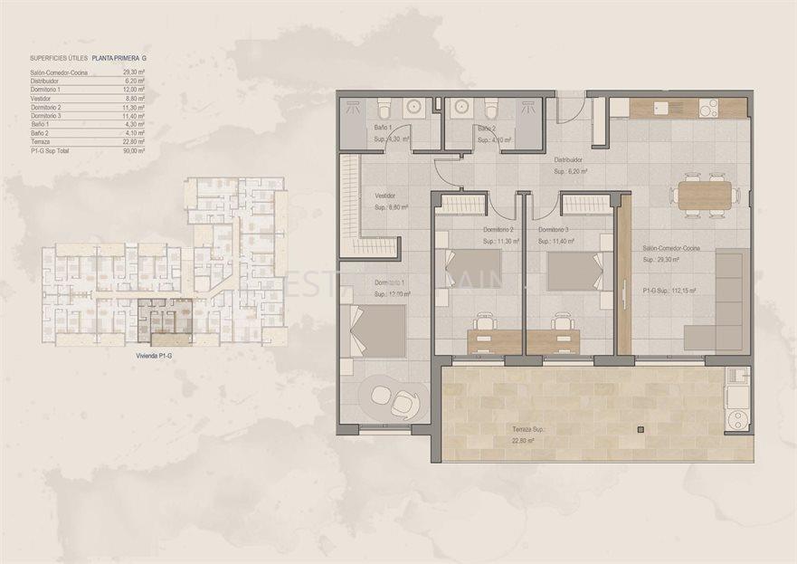 Апартаменты в Торре-Пачеко 112 м2 №ART251029B2F0  - Продажа - 11 large