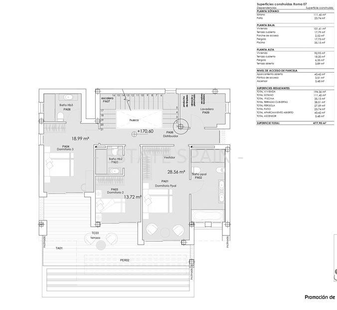 Вилла в Финестрате 477 м2 №VL1910198057  - Продажа - 42 large