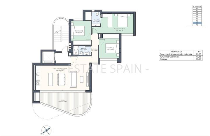 Апартаменты в Гуардамар-дель-Сегура 91 м2 №ART25109DB0FB  - Продажа - 17 preview