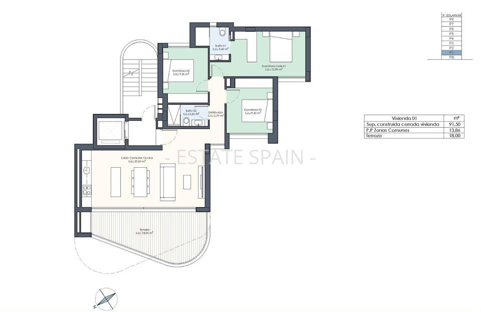 Апартаменты в Гуардамар-дель-Сегура 91 м2 №ART25109DB0FB  - Продажа - 17 large