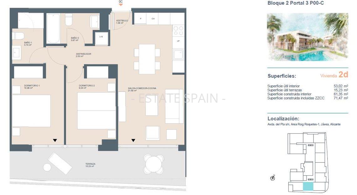 Апартаменты в Хавее 83 м2 №ART2172A92AC  - Продажа - 18 large