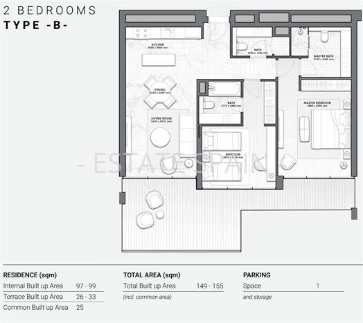 Апартаменты в Новая Золотая Миля 149 м2 №ART239452303  - Продажа - 9 preview