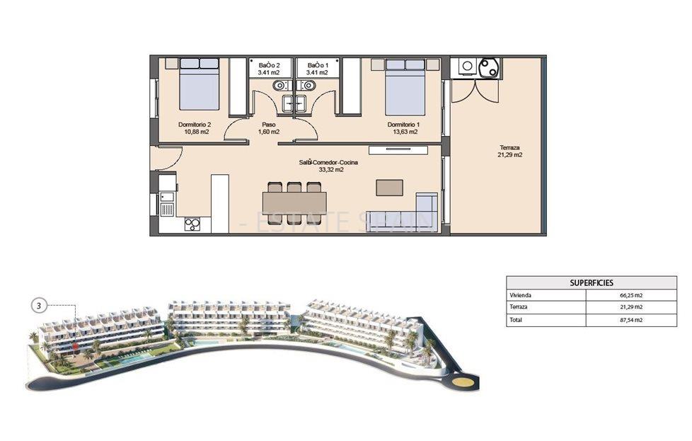 Апартаменты в Финестрате 66 м2 №ART2510253450  - Продажа - 38 large