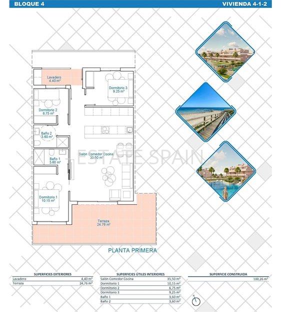 Апартаменты в Пилар-де-ла-Орадада 100 м2 №ART25917D0DC9  - Продажа - 28 large