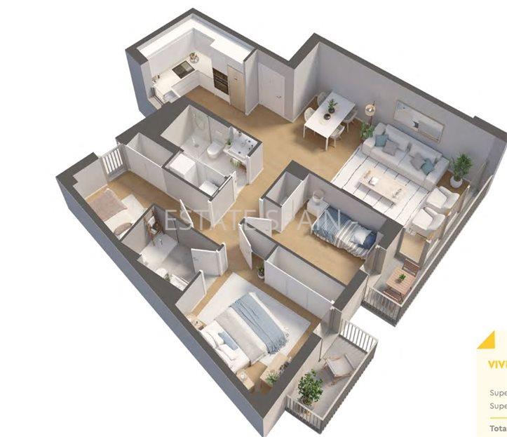 Квартира в Барселоне 107 м2 №ART23823720CF  - Продажа - 7 large