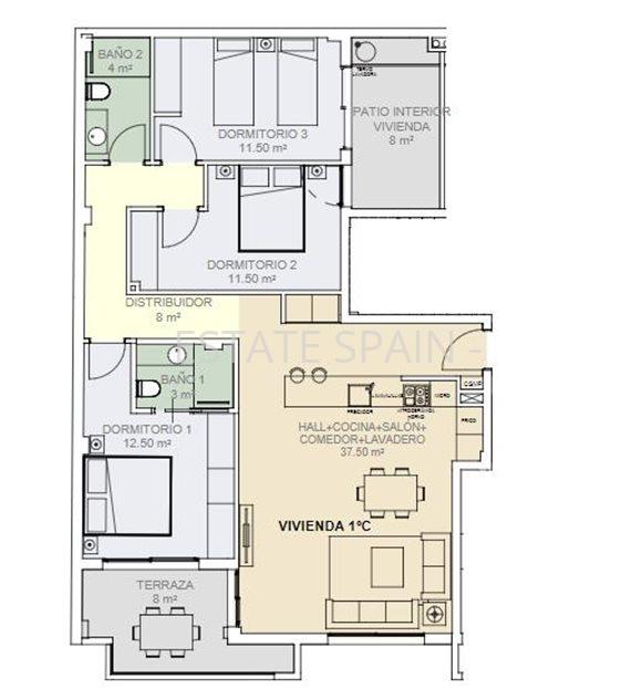 Апартаменты в Гуардамар-дель-Сегура 101 м2 №ART191113778B3  - Продажа - 7 large