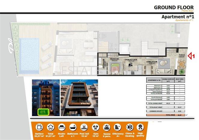 Апартаменты в Торревьехе 52 м2 №ART251027A119  - Продажа - 23 preview