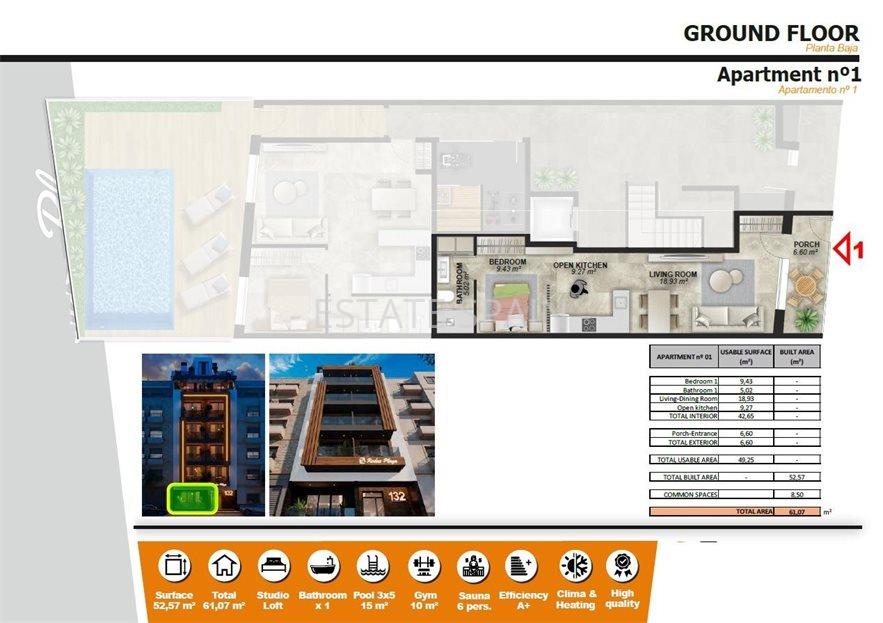 Апартаменты в Торревьехе 52 м2 №ART251027A119  - Продажа - 23 large