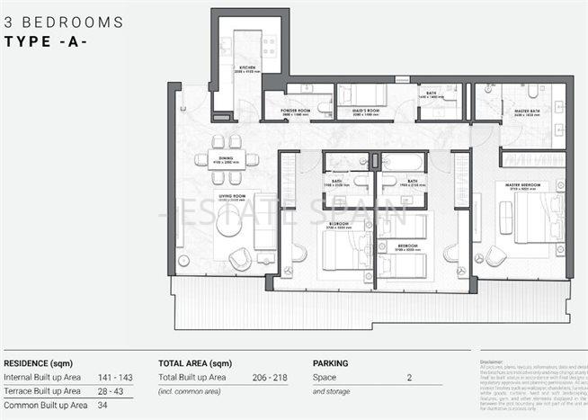 Апартаменты в Новая Золотая Миля 206 м2 №ART23946C976  - Продажа - 4 preview