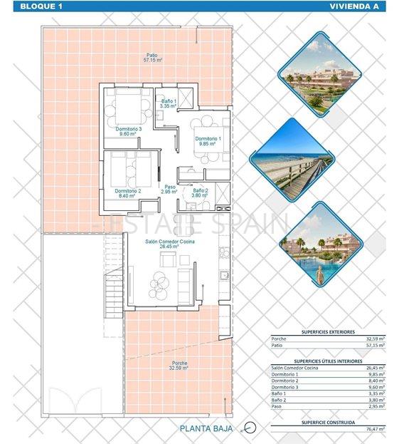 Бунгало в Пилар-де-ла-Орадада 77 м2 №BL25917EBE4D  - Продажа - 28 large