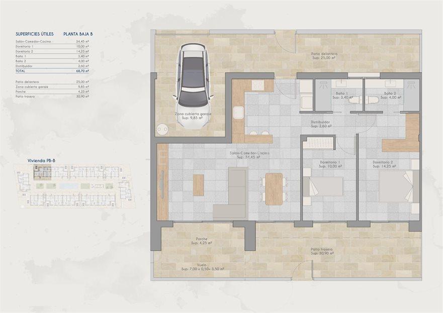 Бунгало в Торре-Пачеко 78 м2 №BL2591786E19  - Продажа - 12 large