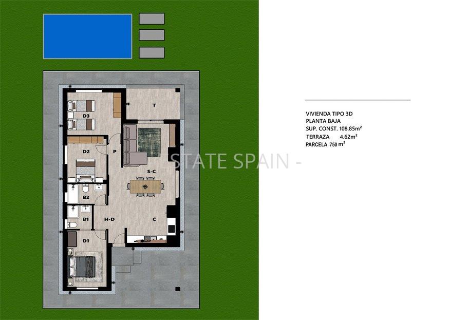 Вилла в Мораталья 108 м2 №VL25917D36AD  - Продажа - 9 large