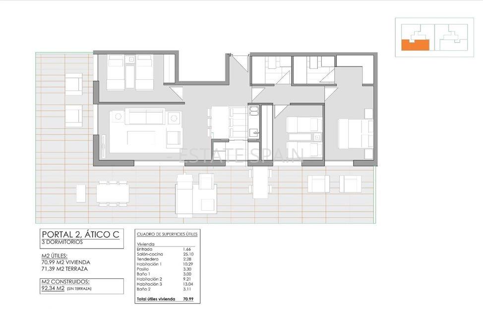 Апартаменты в Хавее 92 м2 №ART26313D326B  - Продажа - 14 large