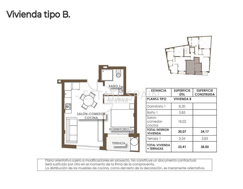 Апартаменты в Торревьехе 34 м2 №ART2632C2BEF  - Продажа - 12 large