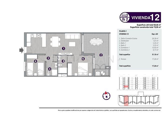 Апартаменты в Торревьехе 65 м2 №ART2591732230  - Продажа - 35 preview