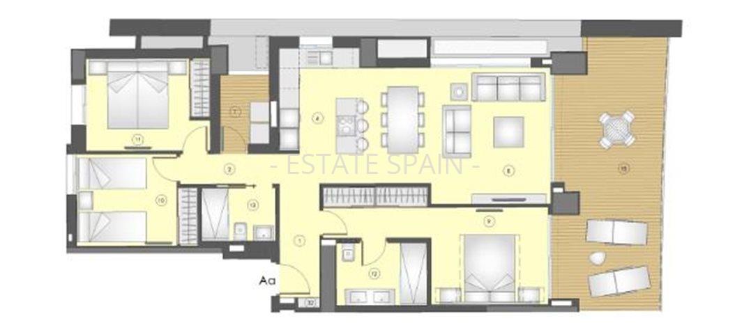 Апартаменты в Бенидорме 139 м2 №ART1971607DAB  - Продажа - 29 preview